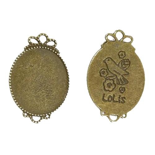 Support cabochon, connecteur Miroir 34 x 23,5 mm (1 pièce)