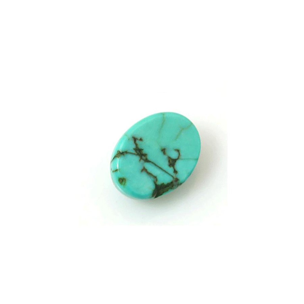 Pierre synthétique turquoise ovale 8 x 6 mm (5 pièces)