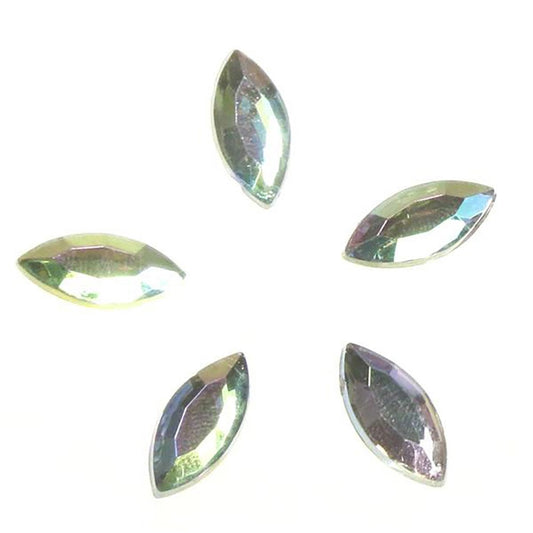 Strass bijoux acrylique Amande 15 x 7 mm (5 pièces)