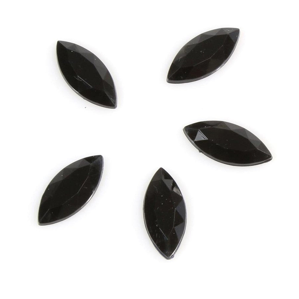 Cabochon strass acrylique Amande 20 x 9 mm (5 pièces)