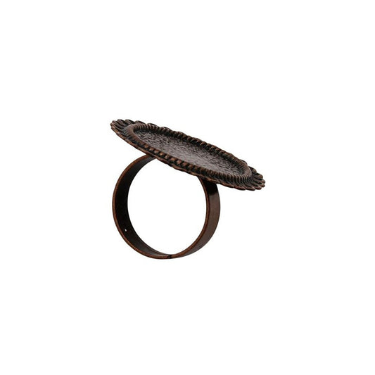 Support cabochon bague Carensa plateau 34 x 28 mm (1 pièce)
