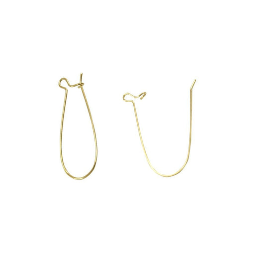 Attache boucles d'oreilles crochet 16 x 9 mm (10 pièces)