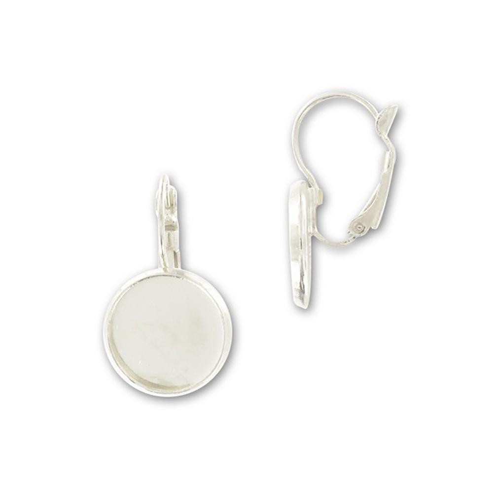 Boucles dormeuses support cabochon 25 x 14 mm (6 pièces)