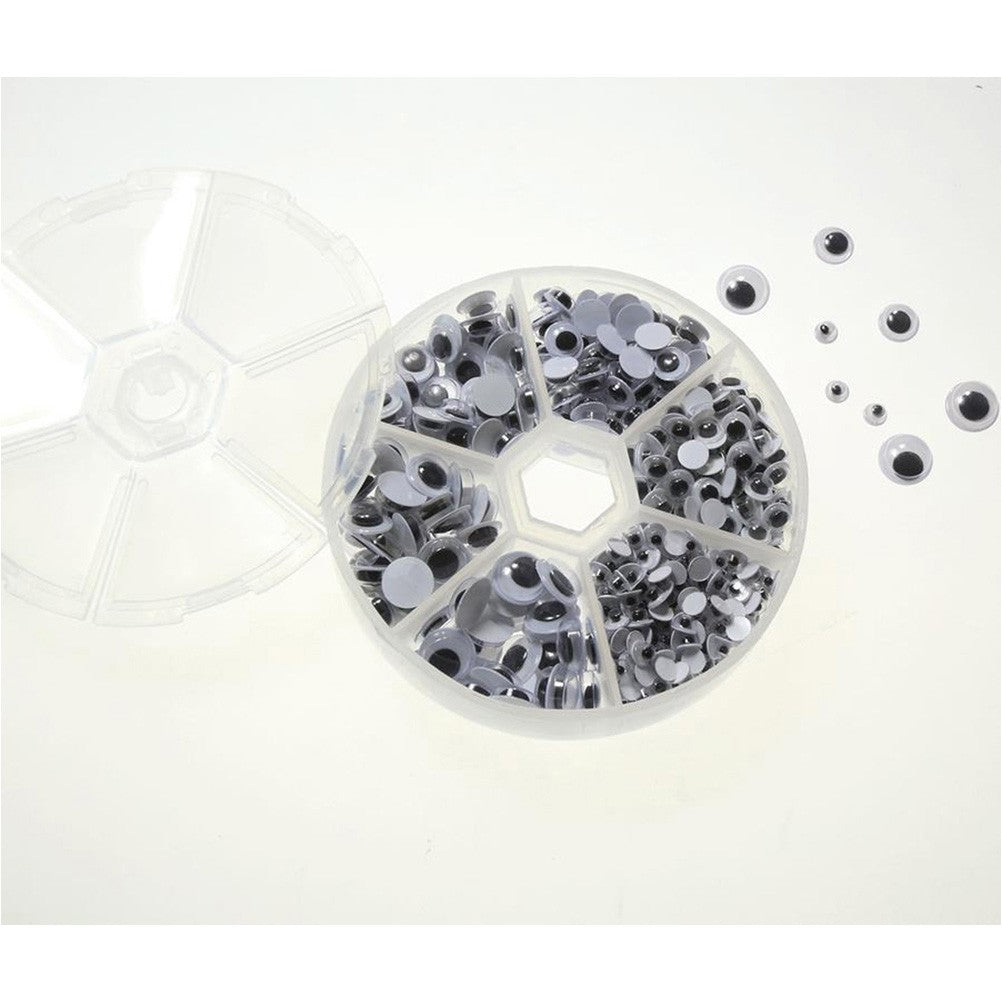 Boite de cabochons Oeil plusieurs dimensions (600 pièces)