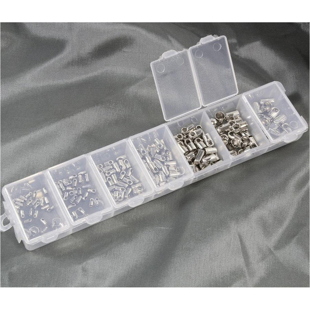 Kit embout cordon à coller plusieurs dimensions (180 pièces)