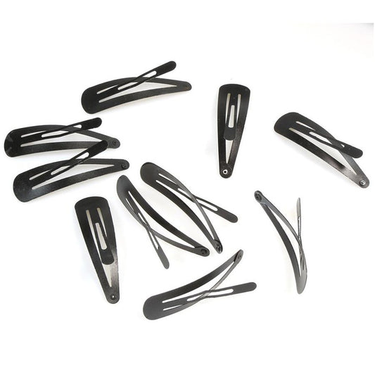 Barrettes à cheveux clic clac 46 x 13 mm (10 pièces)