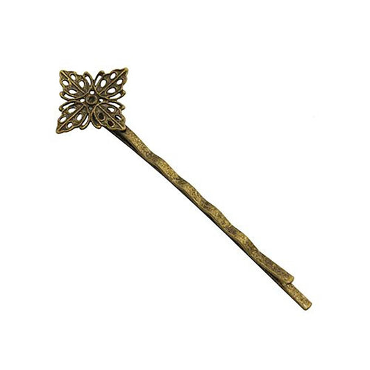 Epingle à cheveux Fleur de Vent 62 x 17 mm (5 pièces)