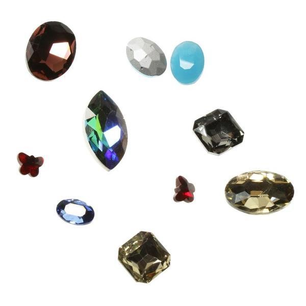 Kit cabochons en verre formes variées (70 pièces)