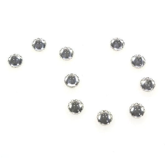 Kit cabochon verre support rond dentelle 11 mm (10 pièces)