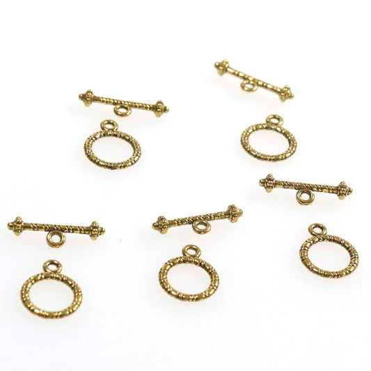 Fermoir t toggle Parchemin en alliage 13 mm (10 pièces)