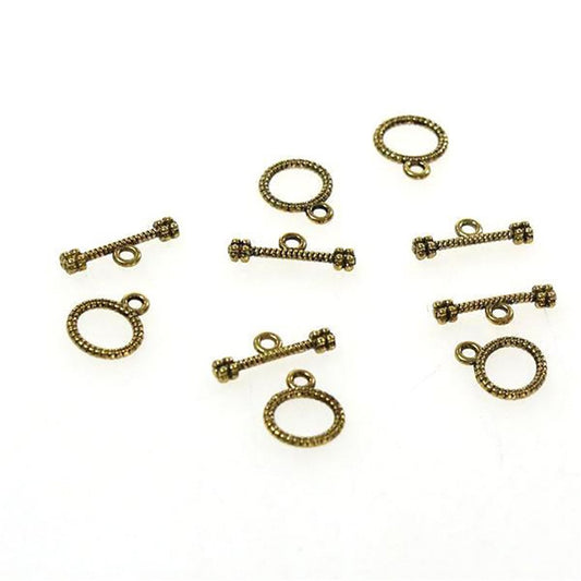Fermoir t toggle Vignes en alliage 10 mm (10 pièces)