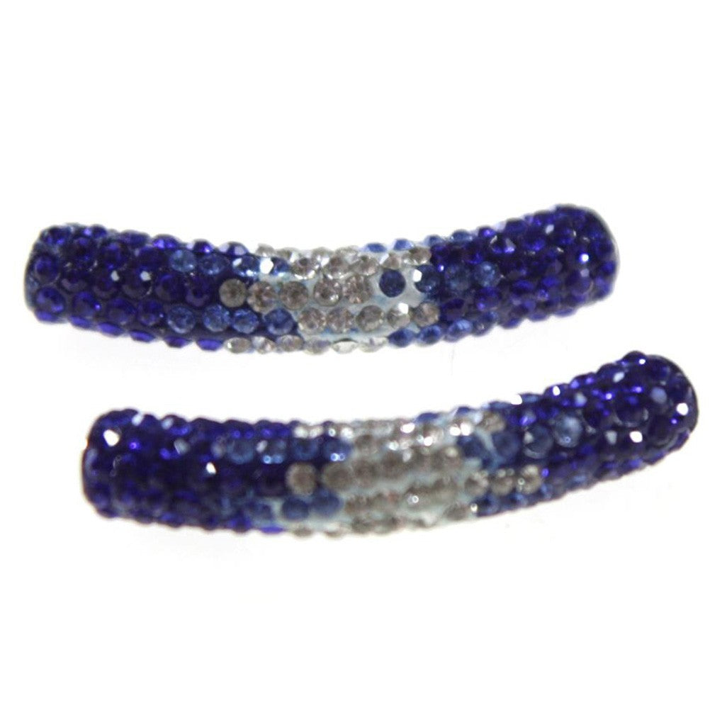 Perles shamballa tubes bicolores cristal 45 mm (1 pièce)