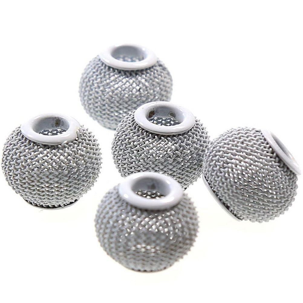 Perles metal tressé boules treillis 12 mm (5 pièces)