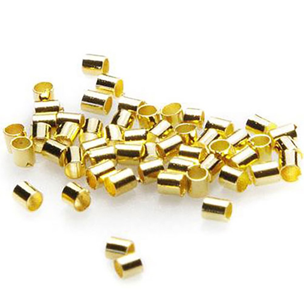 Perles à écraser forme tube 2 mm ( 200 Pièces )