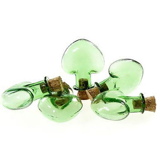 Mini Fiole Cœur Pendentif ( 5 Pièces ) ( 28 X 31.5 Mm )