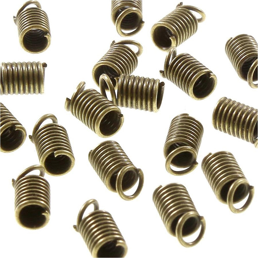 Embout cordon ou lacet Ressort 2.5 mm de diamètre (50 pièces)