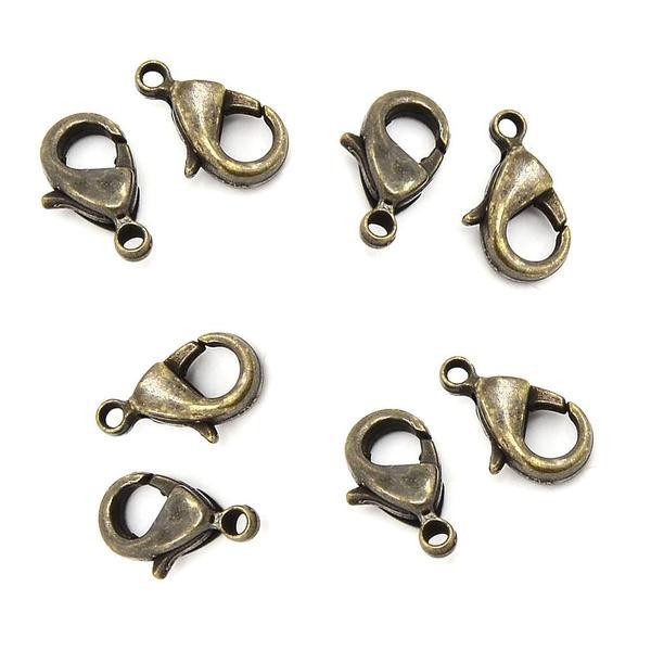 Fermoirs mousquetons 10 mm ( 10 Pièces )