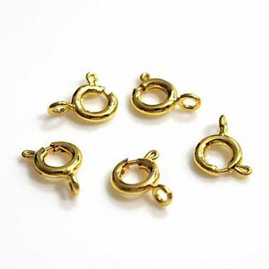 Fermoir à ressort rond 6mm ( 10 Pièces )
