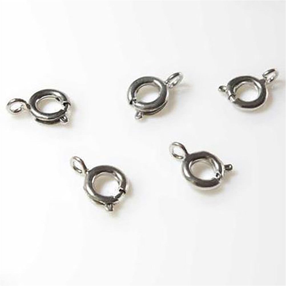 Fermoir à ressort rond 6mm ( 10 Pièces )