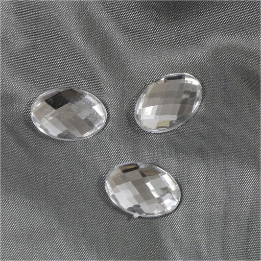 Cabochon Strass Acrylique Ovale Gloria 18 X 13mm ( 5 Pièces )