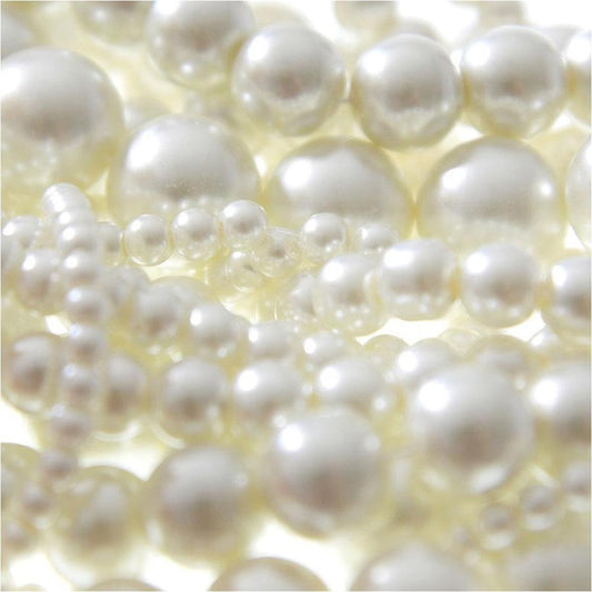 Perles nacrées 5 mm en verre de Bohême couleurs pastel lot de 100