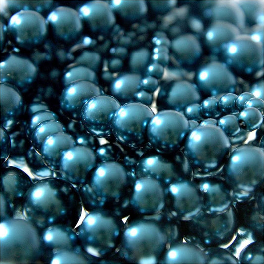 Perles nacrées 6 mm en verre de Bohême couleurs vives lot de 50