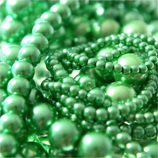 Perles nacrées 10 mm en verre de Bohême couleurs vives lot de 20