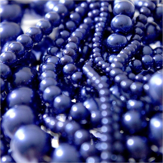 Perles nacrées 14 mm en verre de Bohême couleurs vives lot de 10