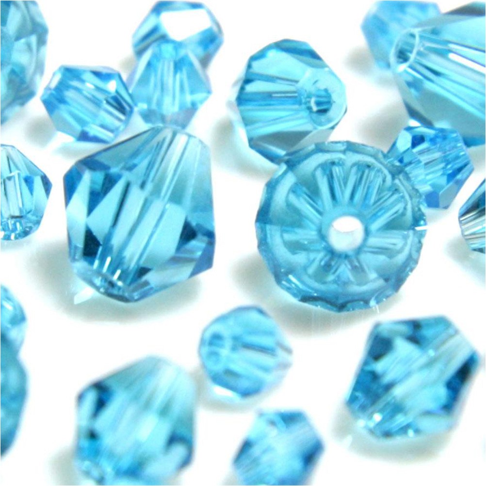 Perles cristal cz bicones quartz de Bohême 4 mm (120 pcs)