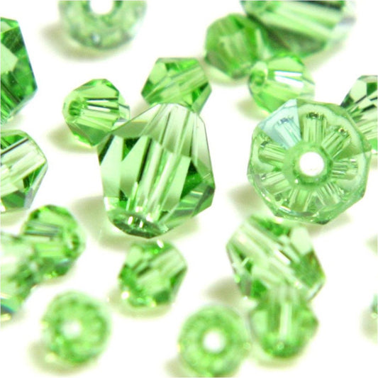 Perles cristal cz bicones quartz de Bohême 4 mm (120 pcs)