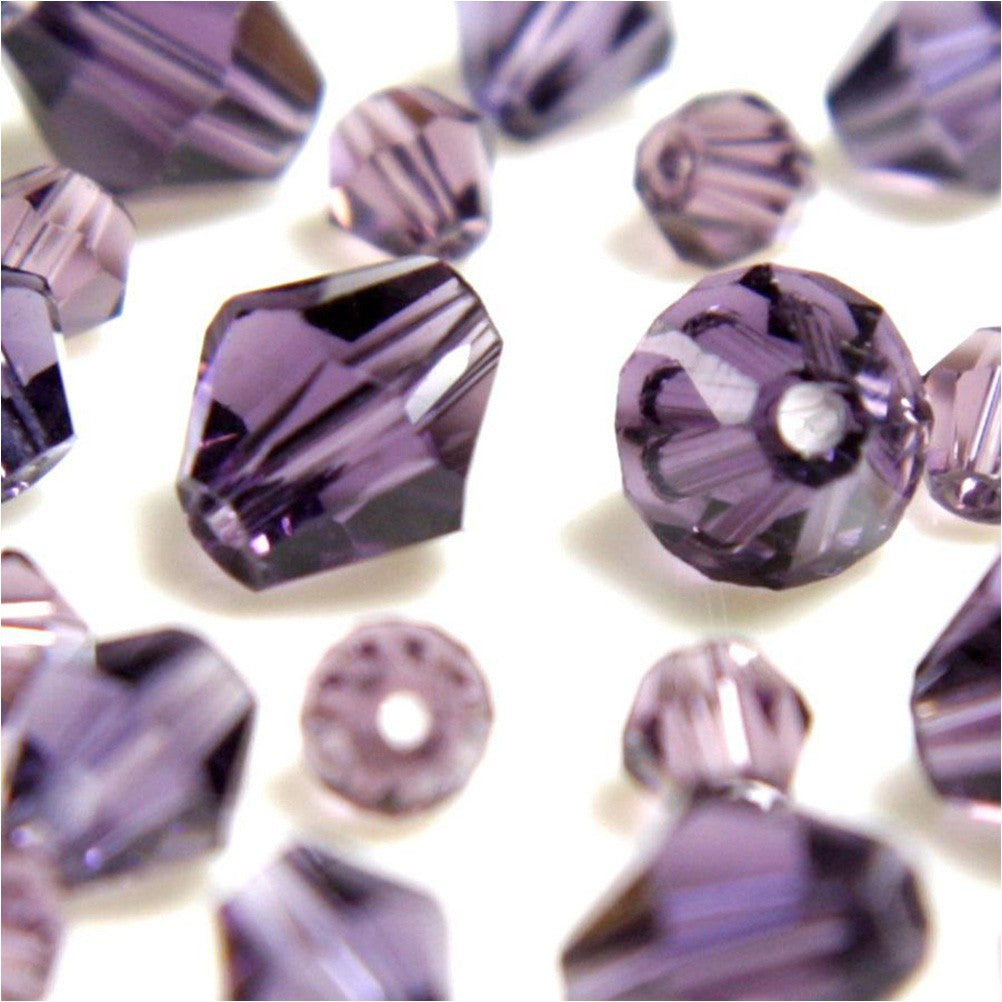 Perles cristal cz bicones quartz de Bohême 4 mm (120 pcs)