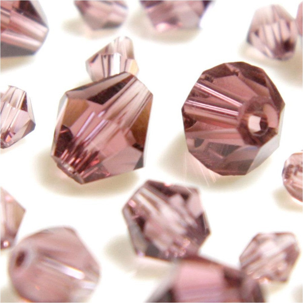 Perles cristal cz bicones quartz de Bohême 4 mm (120 pcs)