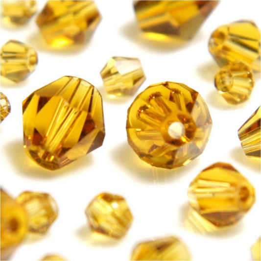 Perles cristal cz bicones quartz de Bohême 8 mm (40 pcs)