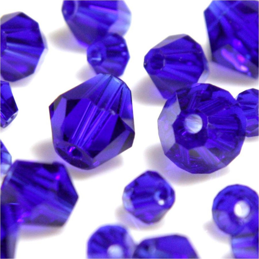 Perles cristal cz bicones quartz de Bohême 8 mm (40 pcs)