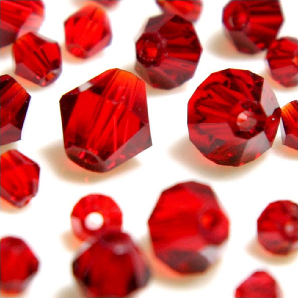 Perles cristal cz bicones quartz de Bohême 8 mm (40 pcs)