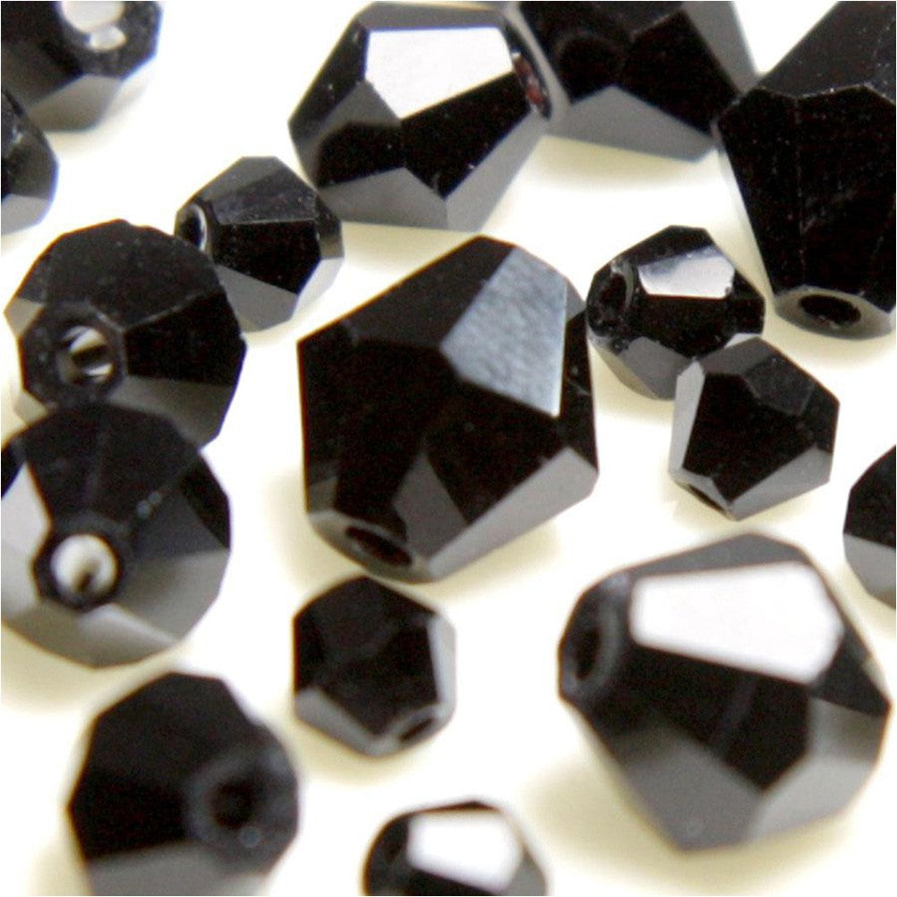 Perles cristal cz bicones quartz de Bohême 8 mm (40 pcs)