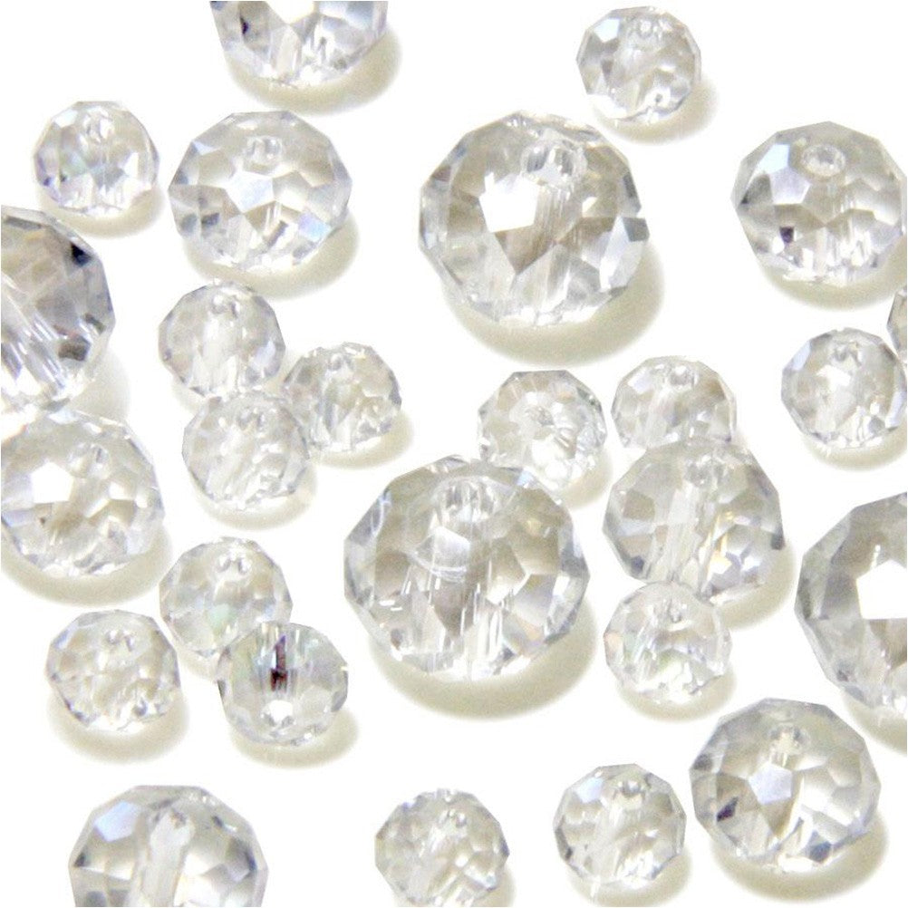 Perles cristal cz à facettes quartz de Bohème 6 mm (100 pcs)