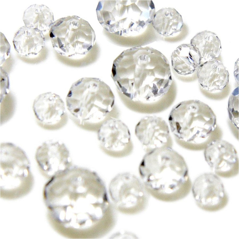 Perles cristal cz à facettes quartz de Bohème 6 mm (100 pcs)