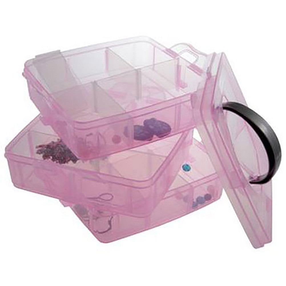 Boite de rangement plastique bijoux apprêts 18 compartiments