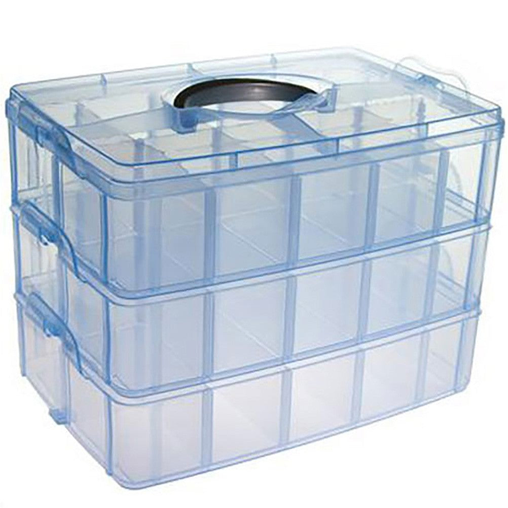 Boite de rangement plastique bijoux apprêts 30 compartiments