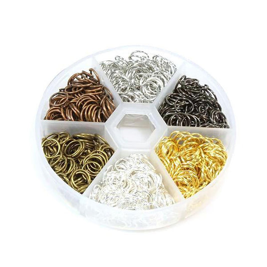 Boîte d'anneaux de jonction 8x0.8 mm en laiton