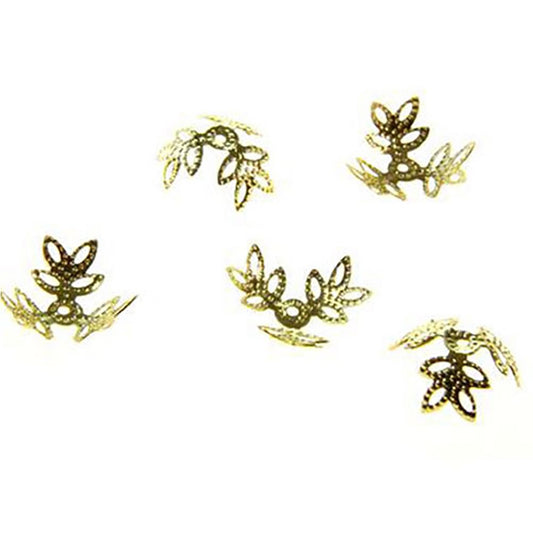 Calottes coupelles fleurs 3 pétales pour perles (50 pièces)