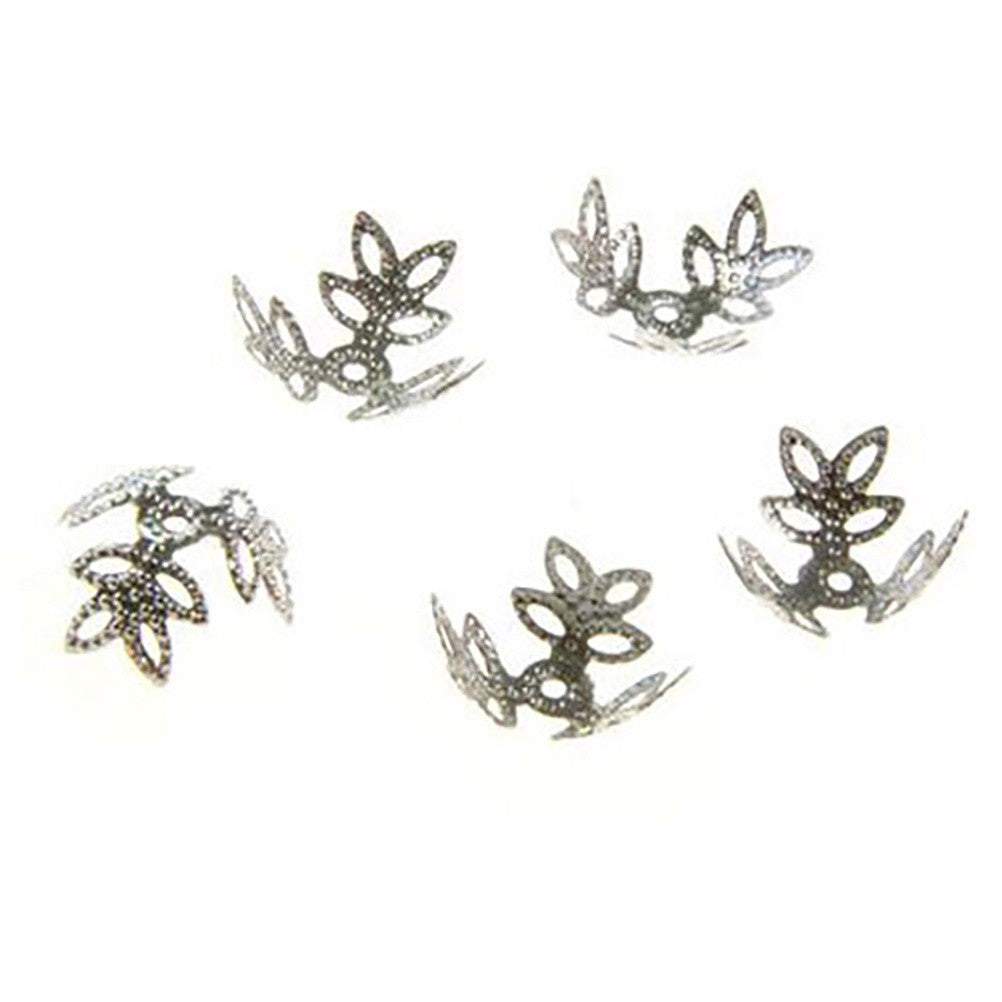 Calottes coupelles fleurs 3 pétales pour perles (50 pièces)