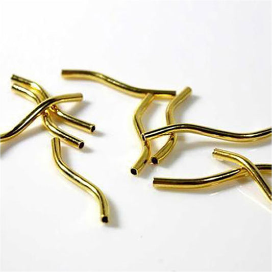 Perles tubes ondulées 21 mm (100 pièces)