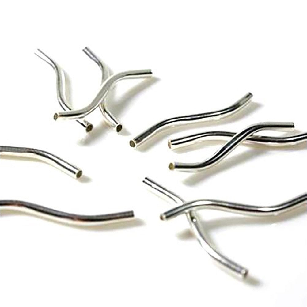 Perles tubes ondulées 21 mm (100 pièces)