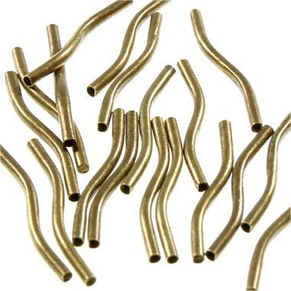 Perles tubes ondulées 21 mm (100 pièces)