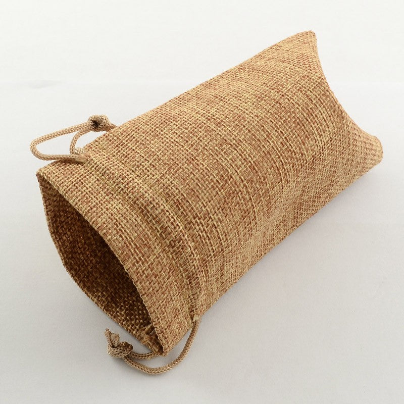 Pochettes jute 18x13 cm avec cordon lot de 10