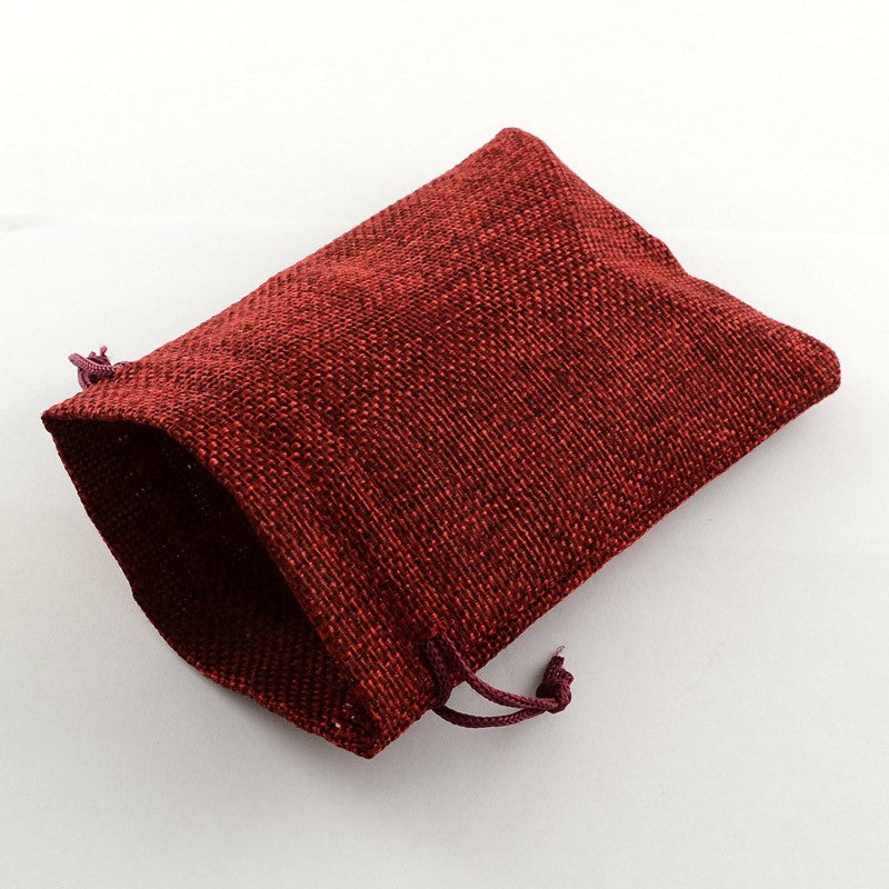 Pochettes jute 18x13 cm avec cordon lot de 10