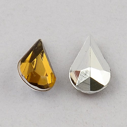 Strass bijoux acrylique Goutte 5 x 3 mm (50 pièces)