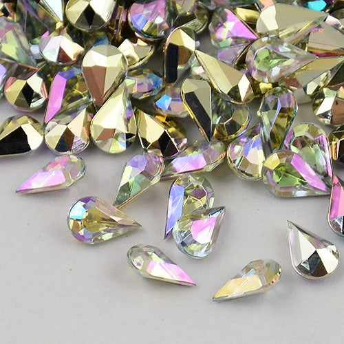 Strass bijoux acrylique Goutte 5 x 3 mm (50 pièces)